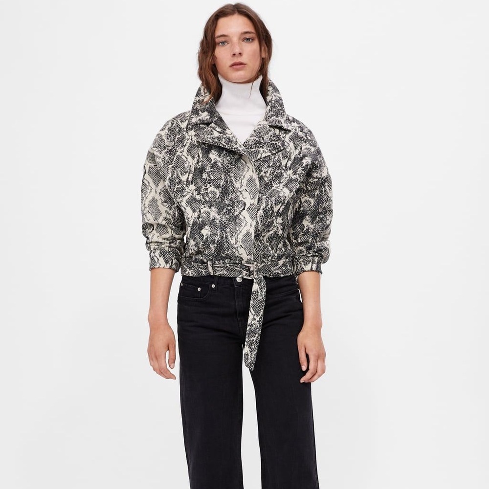 Zara snakeskin design jacket